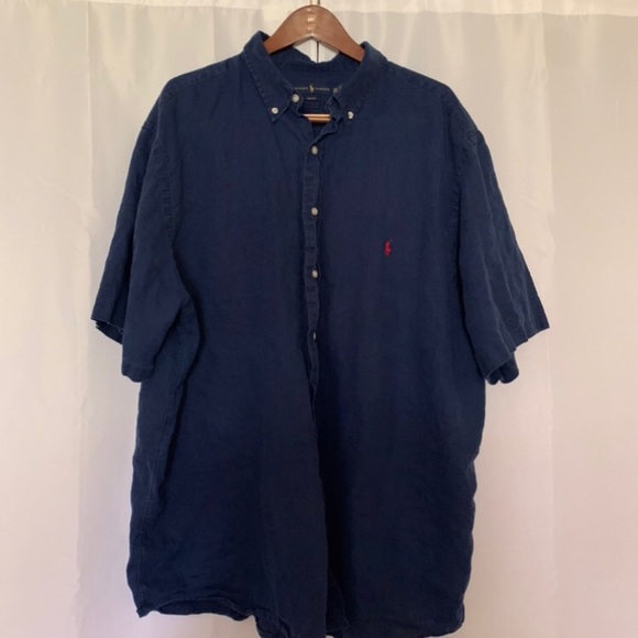 POLO RL Men’s Big & Tall (3XB) Linen Shirt - Picture 2 of 2